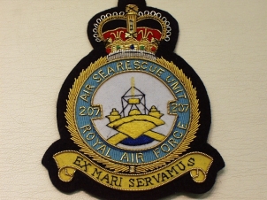 RAF Air Sea Rescue Unit 207 blazer badge - Click Image to Close