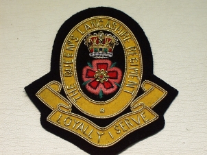 Queen's Lancashire Regiment (RHQ Pattern) blazer badge 103 - Click Image to Close