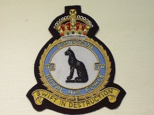 112 Fighter Squadron RAF Kings Crown blazer badge - Click Image to Close