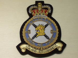 656 Squadron RAF QC wire blazer badge - Click Image to Close
