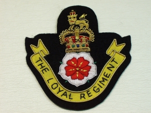 The Loyal (North Lancs) QC Regiment blazer badge 87 - Click Image to Close