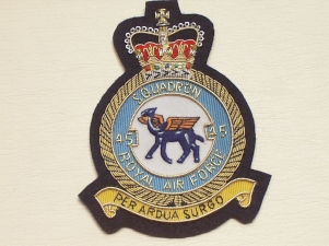 45 Sqdn QC RAF blazer badge - Click Image to Close