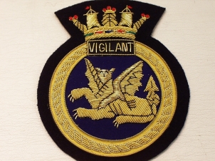 HMS Vigilant blazer badge - Click Image to Close