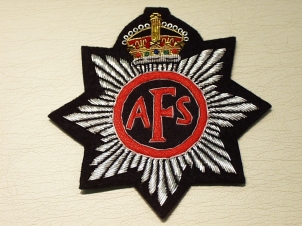 Auxiliary Fire Service (AFS) blazer badge - Click Image to Close