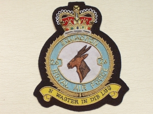 26 Squadron QC RAF blazer badge - Click Image to Close