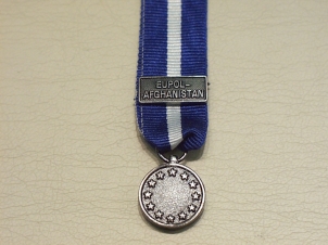 EU ESDP Eupol-AFG Planning and Support miniature medal - Click Image to Close