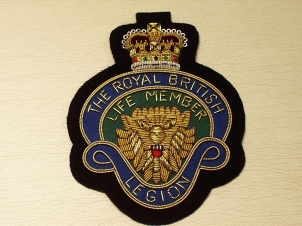Royal British Legion Life Member blazer badge - Click Image to Close