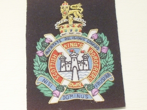 King's Own Scottish Borderers Kings Crown blazer badge - Click Image to Close