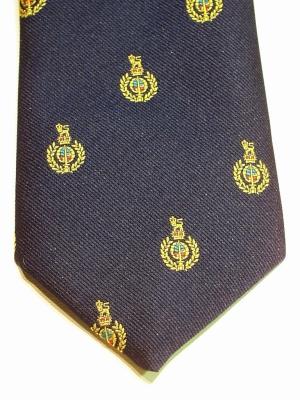 Royal Marines Commando polyester crested tie - Click Image to Close