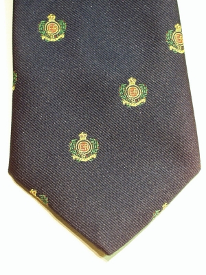 Royal Engineers polyester crested tie on navy - Click Image to Close