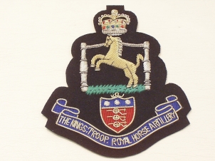 The King's Troop RHA (with Scroll) blazer badge - Click Image to Close