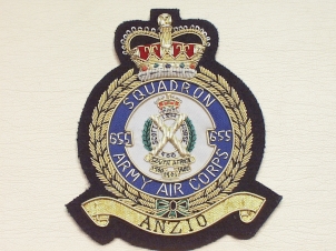 655 SQN Army Air Corps blazer badge - Click Image to Close