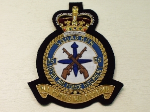 16 Squadron RAF Regiment blazer badge - Click Image to Close