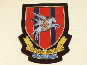 9th Independent (Para) Squadron Royal Engineers blazer badge - Click Image to Close