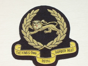 King's Own Royal Border Regiment blazer badge 72 - Click Image to Close