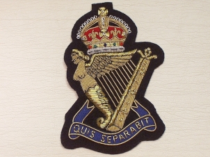 Royal Ulster Rifles Kings Crown blazer badge 161 - Click Image to Close