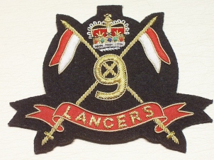 9th Royal Lancers blazer badge - Click Image to Close