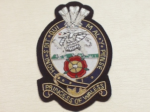 Princess of Wales Royal Regiment blazer badge - Click Image to Close