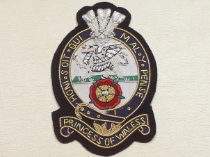 Princess of Wales Royal Regiment blazer badge - Click Image to Close