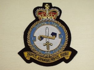 1 Signals Unit RAF blazer badge - Click Image to Close