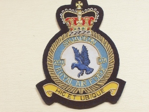 201 Squadron RAF QC blazer badge - Click Image to Close