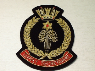 Royal Navy Supply Secretariat blazer badge - Click Image to Close