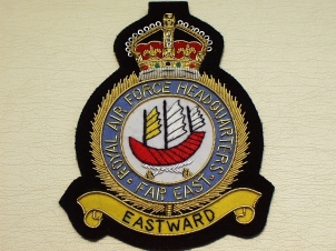RAF Far East Headquarters KC blazer badge - Click Image to Close