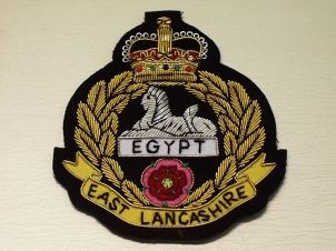 East Lancashire QC Regiment blazer badge - Click Image to Close