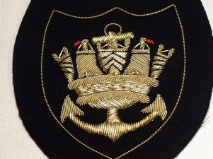 Merchant Navy (Crown & Anchor) blazer badge - Click Image to Close