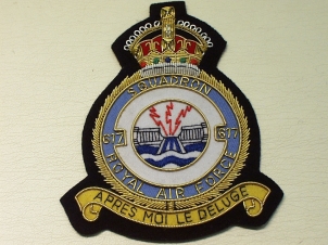 617 Squadron RAF KingsCrown blazer badge - Click Image to Close