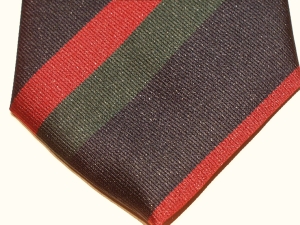 Black Watch (Royal Highland Regiment) polyester striped tie - Click Image to Close