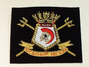 HMS Ajax Association blazer badge - Click Image to Close