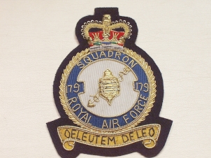 179 Squadron QC RAF blazer badge - Click Image to Close