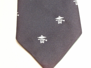 Combined Operations (White Motif) polyester crested tie - Click Image to Close