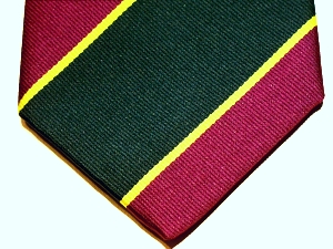 Border Regiment polyester striped tie - Click Image to Close