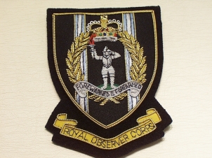 Royal Observer Corps (shield) blazer badge - Click Image to Close