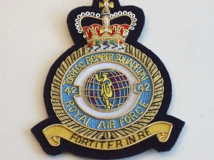 42 Torpedo Bomber Squadron QC RAF blazer badge - Click Image to Close