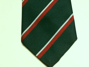 Welch Regiment polyester striped tie - Click Image to Close