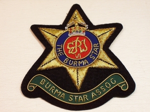 Burma Star Association blazer badge - Click Image to Close
