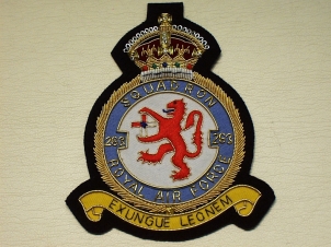263 Squadron RAF KC blazer badge - Click Image to Close