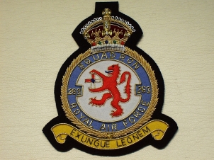 263 Squadron RAF KC blazer badge - Click Image to Close