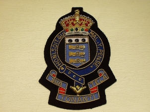 Royal Army Ordnance Corps (1947-52) Kings Crown blazer badge - Click Image to Close