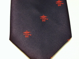 Combined Operations (Red Motif) polyester crested tie - Click Image to Close