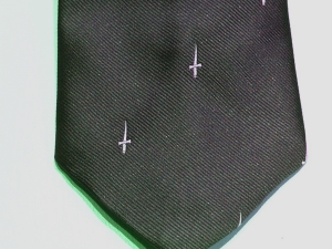 40 Commando (Blue Dagger Motif) polyester crested tie - Click Image to Close