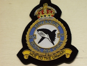 217 Squadron KC wire blazer badge - Click Image to Close