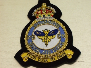 219 Squadron KC RAF wire blazer badge - Click Image to Close