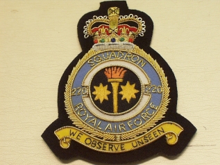 220 Squadron RAF QC wire blazer badge - Click Image to Close