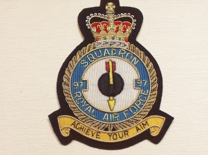 97 Sqdn RAF blazer badge - Click Image to Close