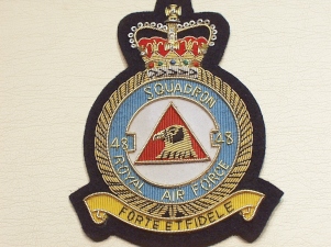 48 Sqdn QC RAF blazer badge - Click Image to Close