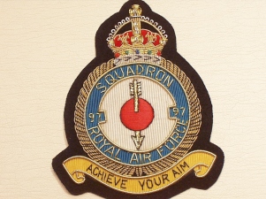 97 Sqdn RAF KC blazer badge - Click Image to Close